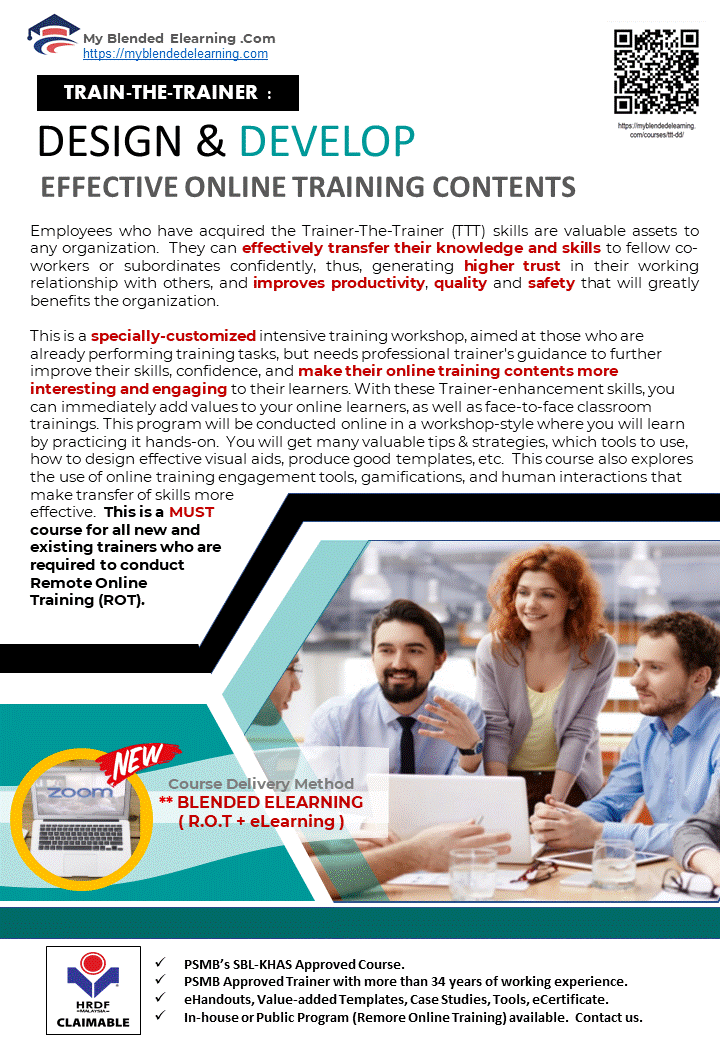 TTT-Design & Develop Effective Online Training Contents